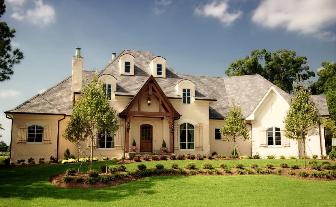 A beautiful home with a maintained front lawn