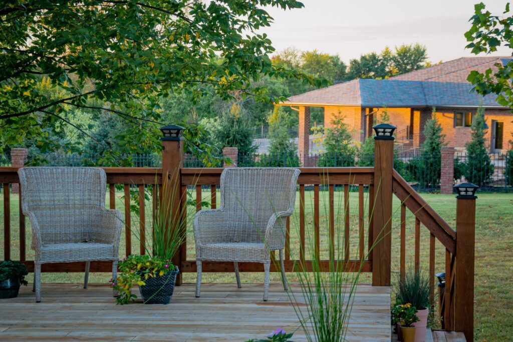 outdoor patio and garden