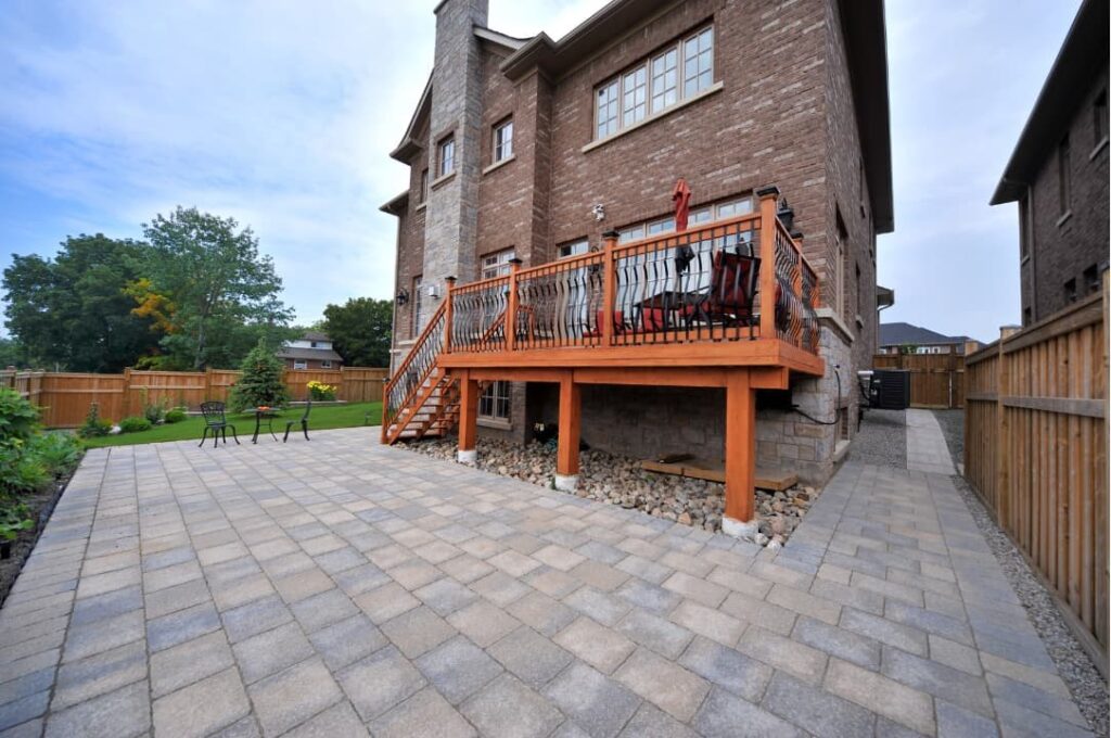 Backyard deck and patio in Naperville