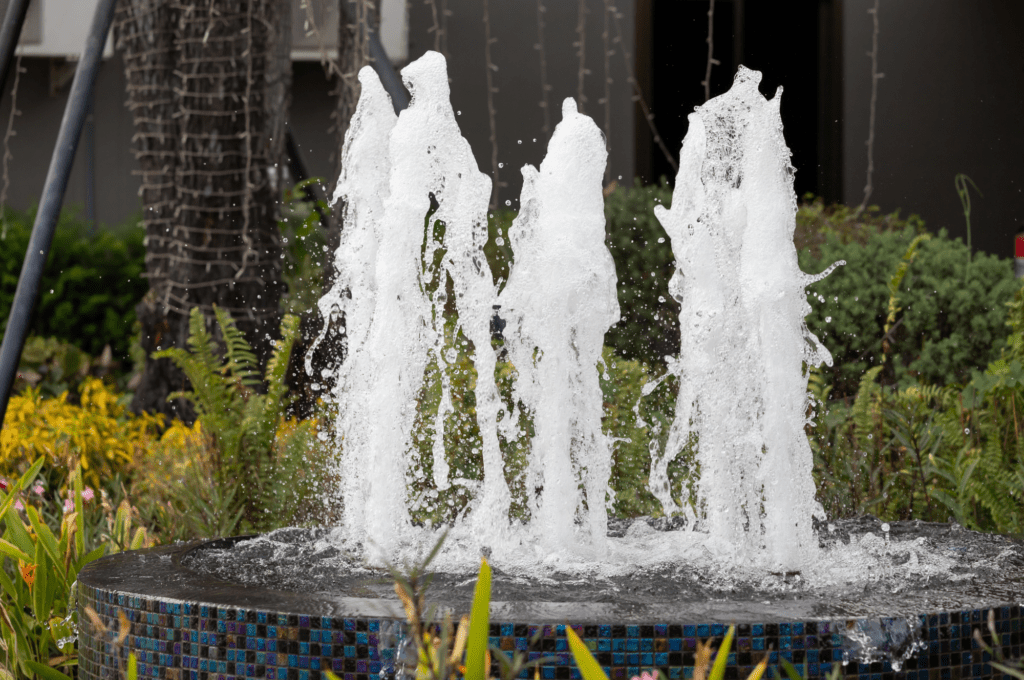 Water Fountain in in a residential garden