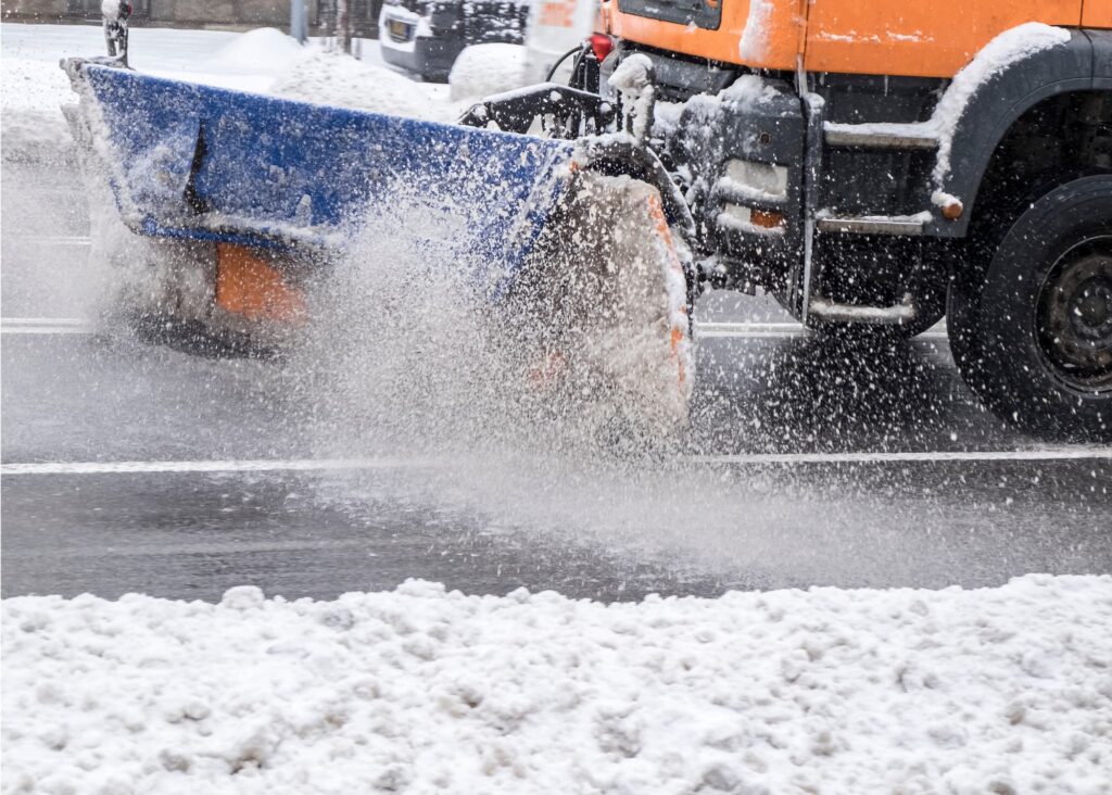 Many commercial properties enter into winter maintenance contracts with snow removal companies. 