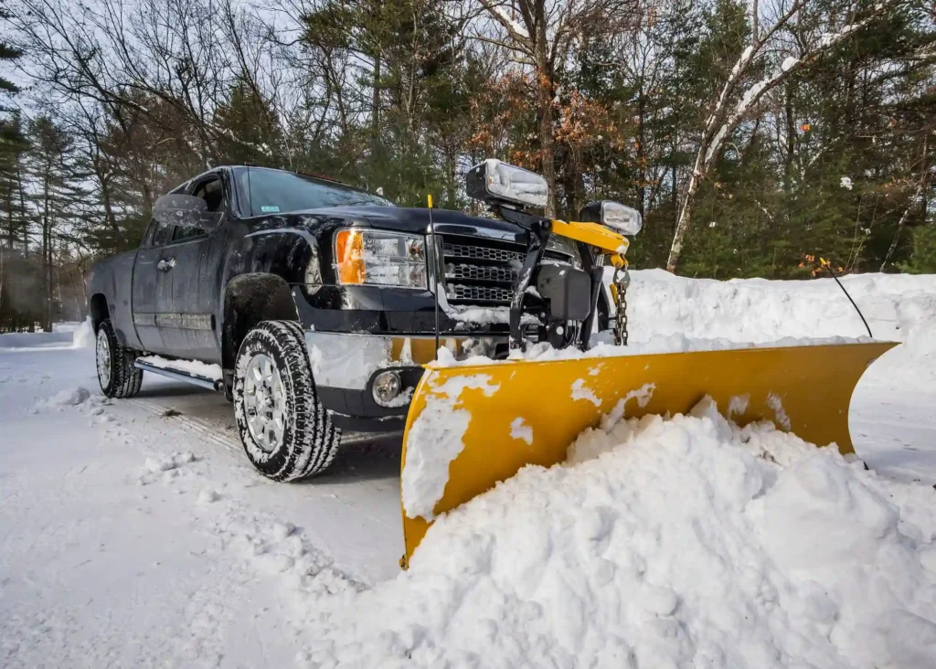 Snow removal on commercial properties in Crystal Lake