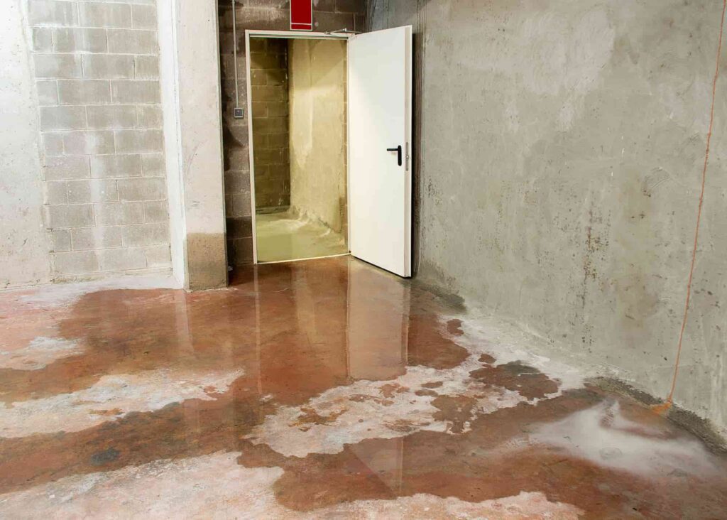 Basement transformed into a safe, dry living space after professional water damage treatment.