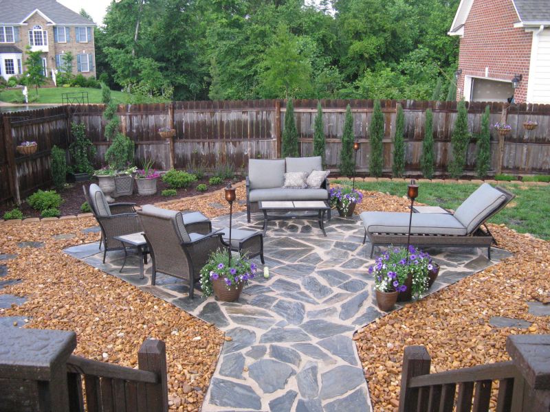 Backyard Idea With Rock Landscaping